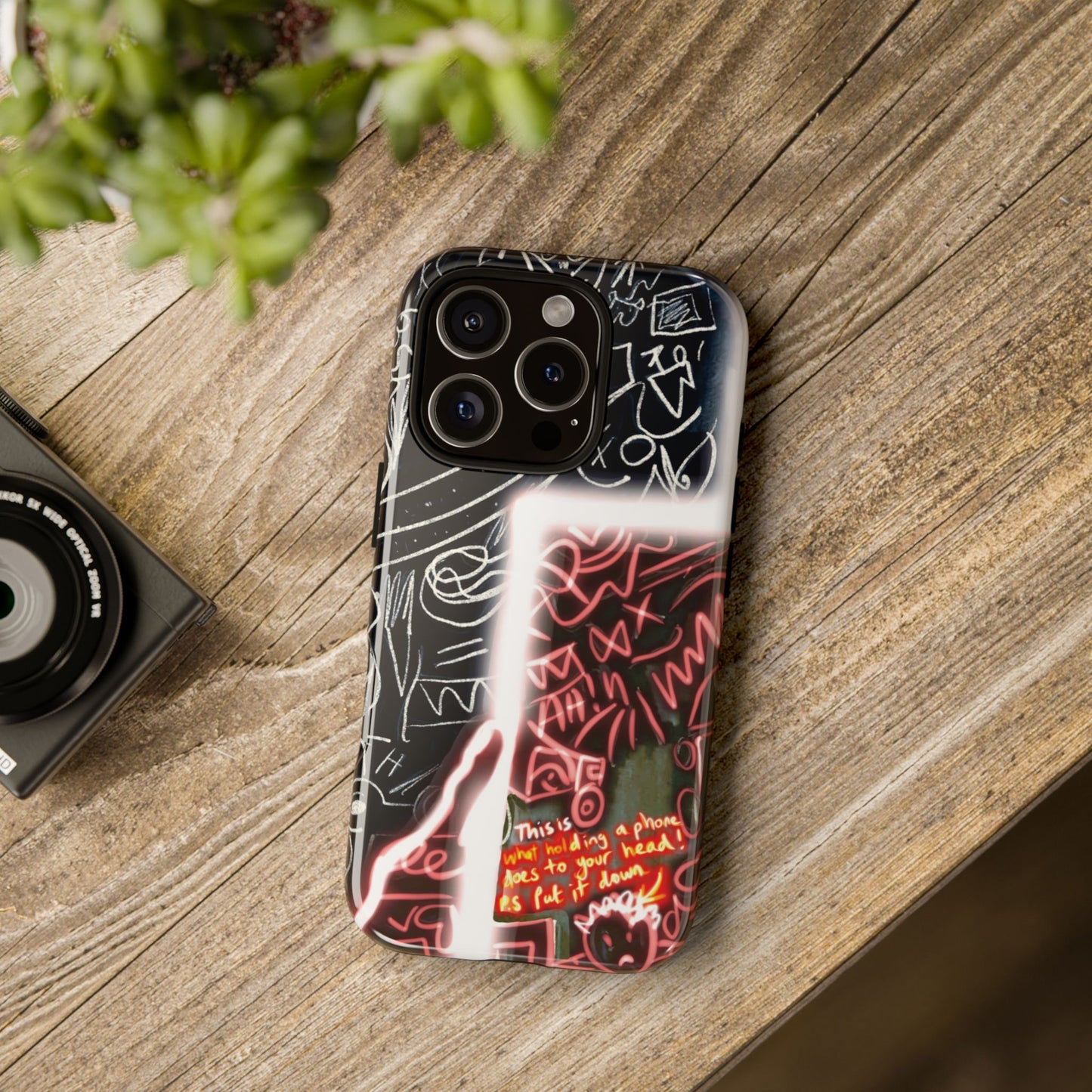 Artistic Phone Case - Unique Design with Quote